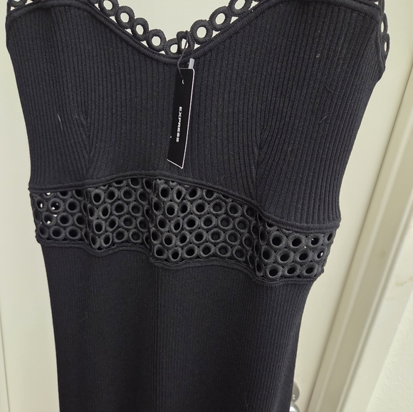 Black Ribbed -Trim Maxi Dress - Women - Picture 4 of 5